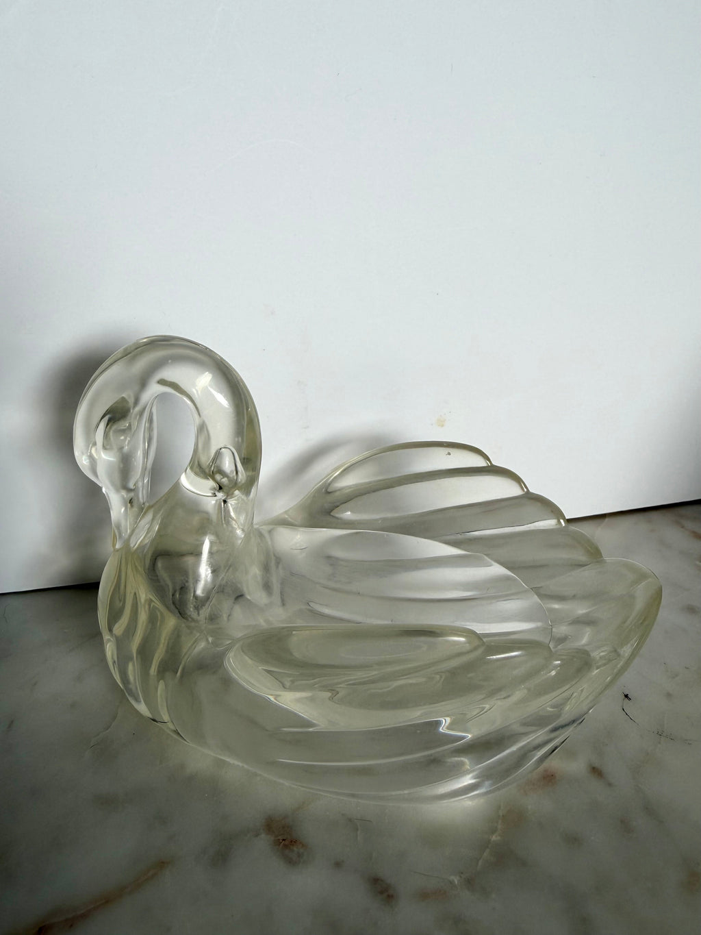 Vintage Acrylic Swan Dish
