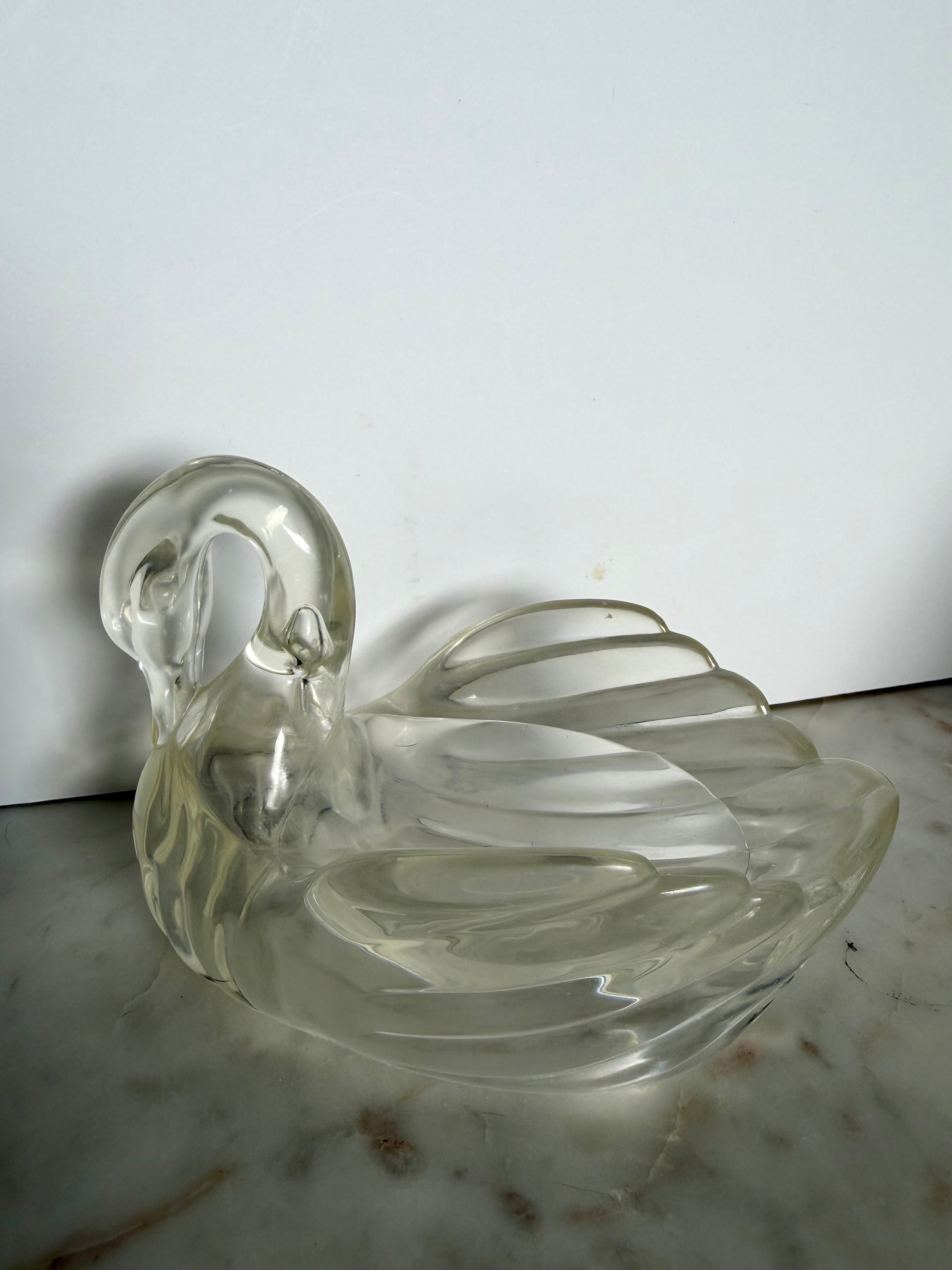 Vintage Acrylic Swan Dish