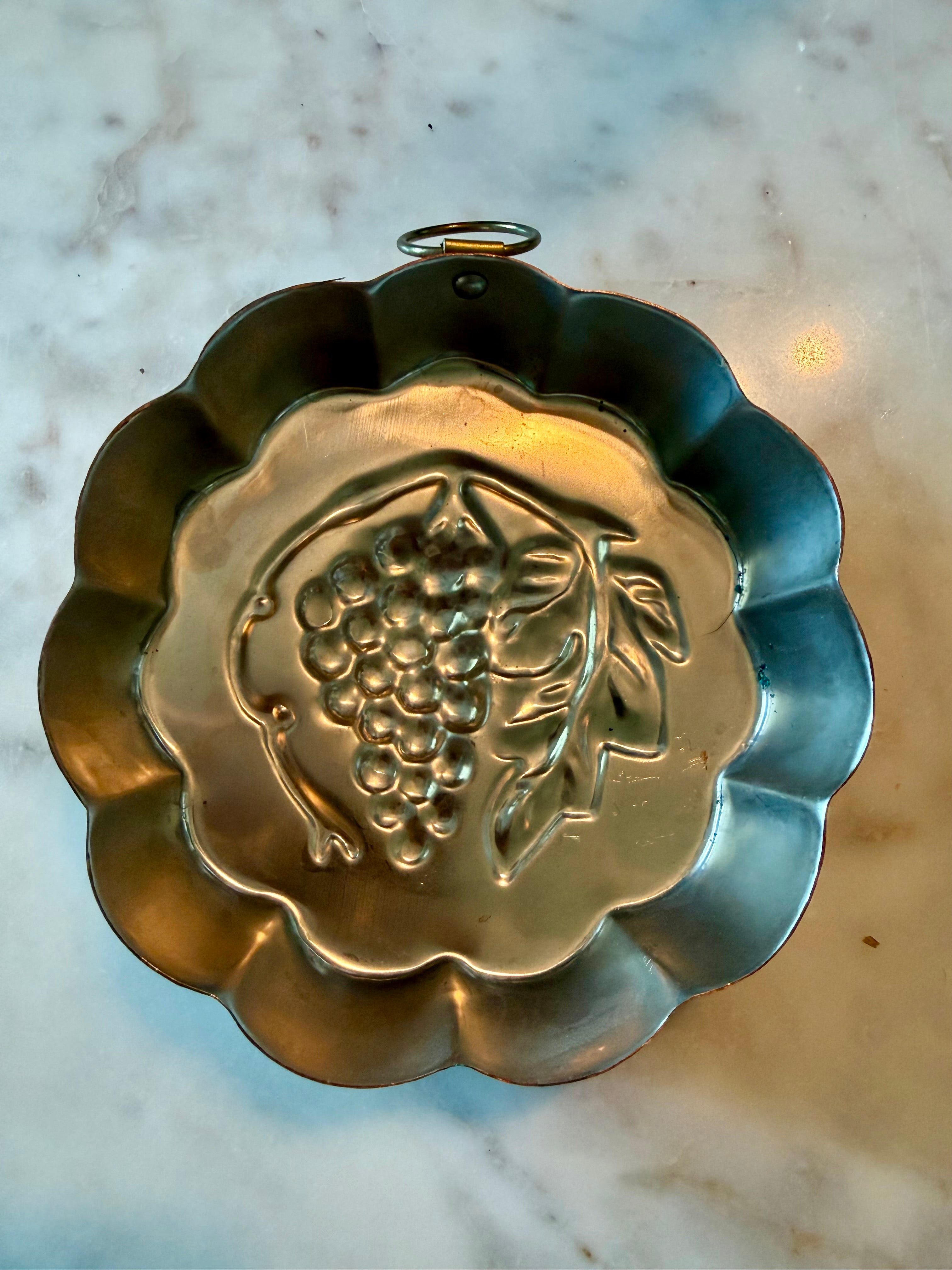 Vintage Aluminum Grape Cluster Jelly Mold
