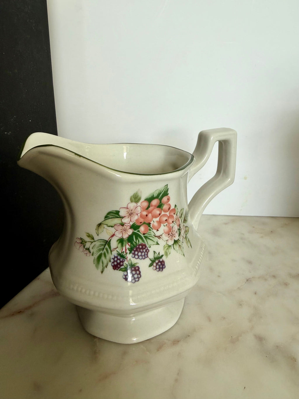 Johnson Bros. Blackberry Floral Ceramic Pitcher
