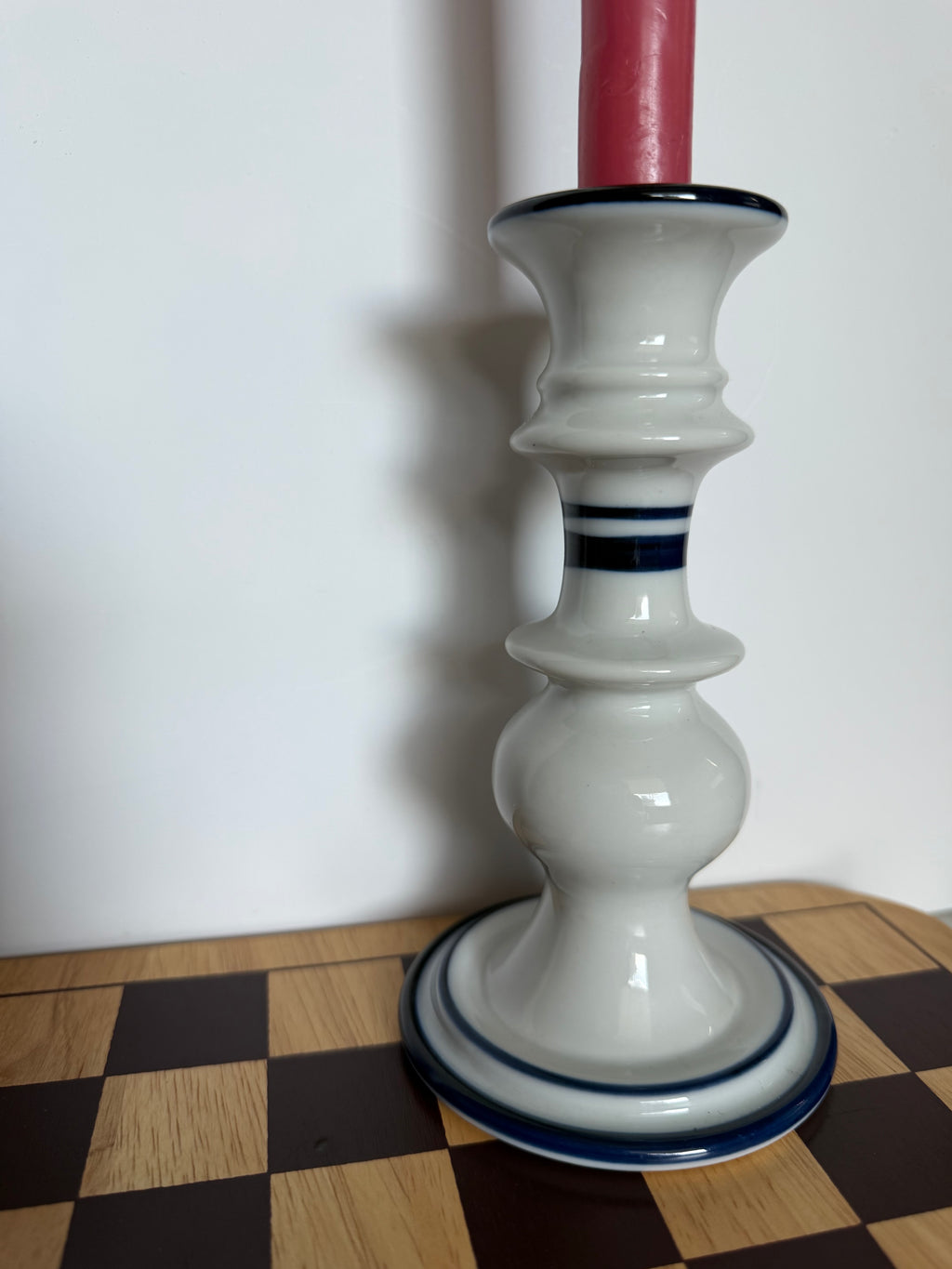 Vintage Delft Ceramic Candlestick Holder