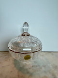 Vintage Lead Crystal Candy Dish with Lid