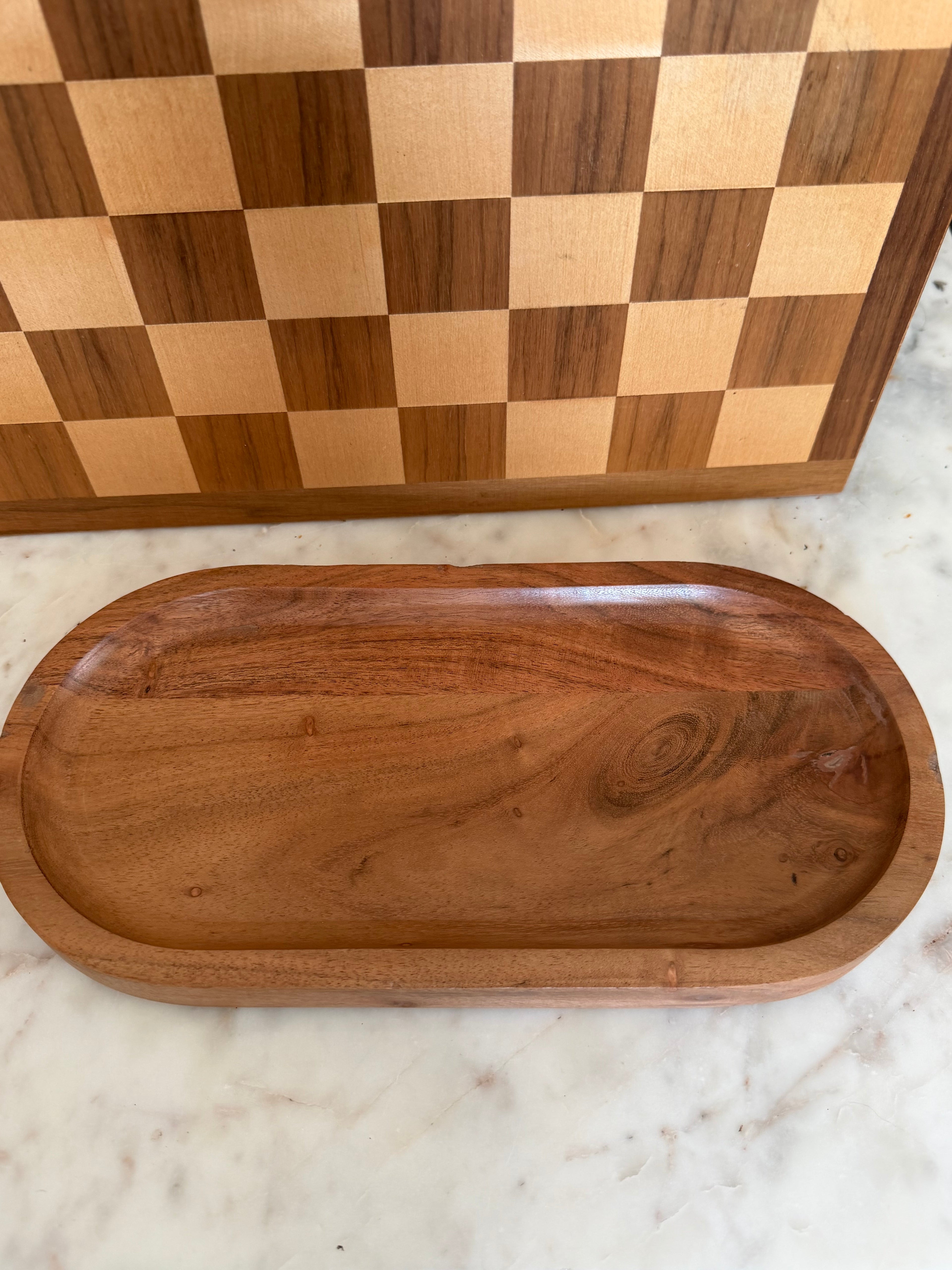 Oval Wooden Tray