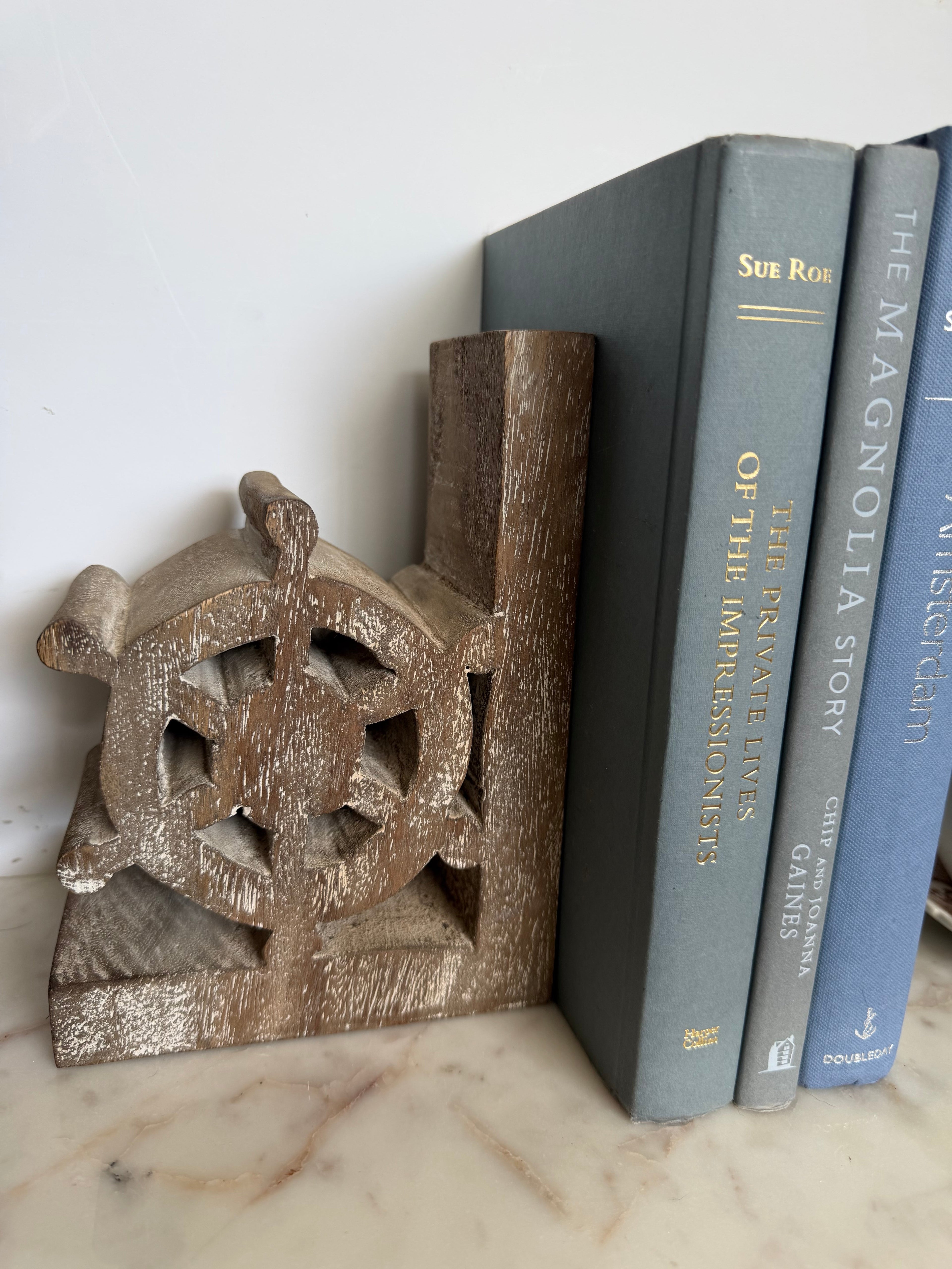 Nautical Ship Wheel Bookend