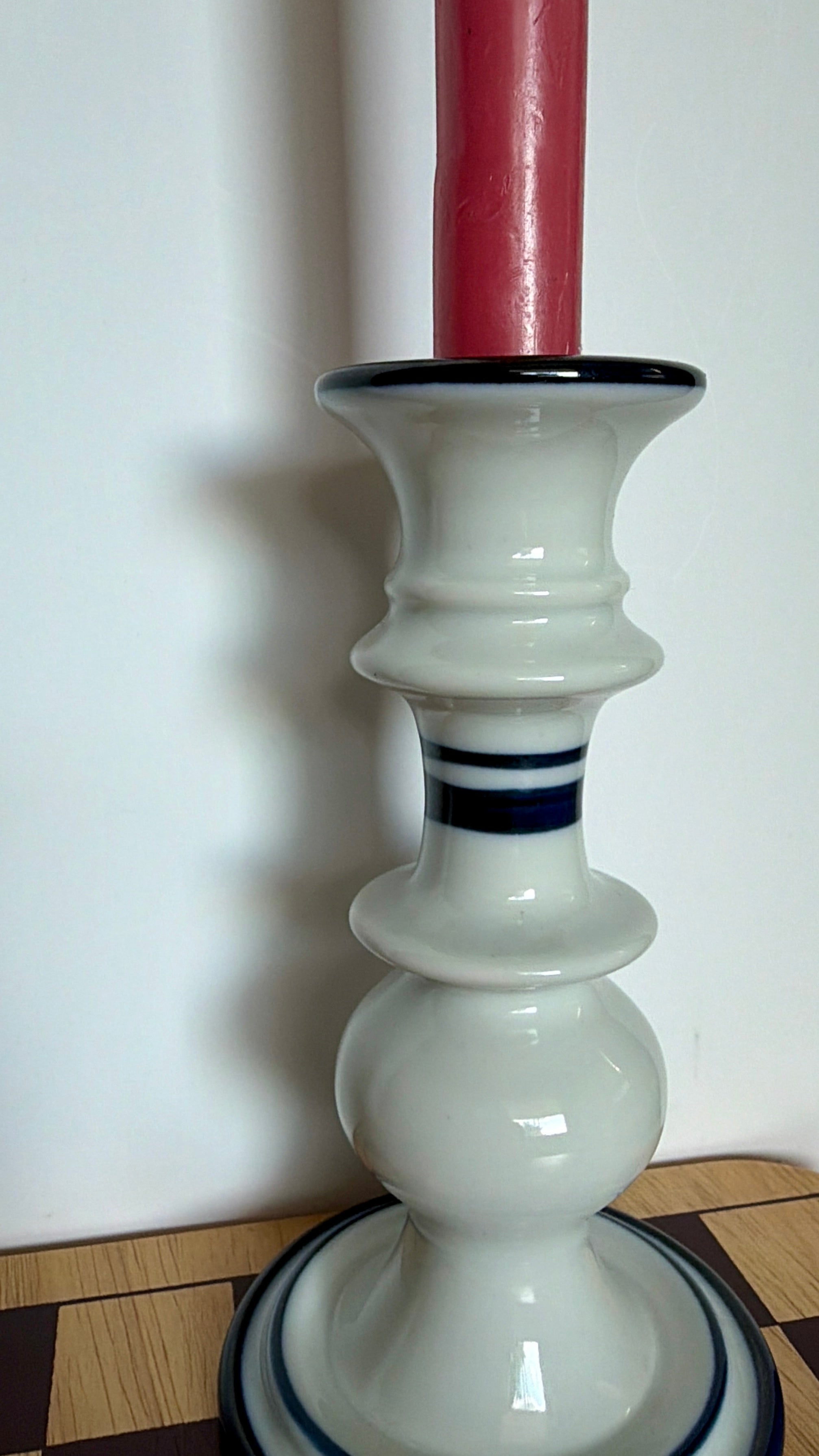 Vintage Delft Ceramic Candlestick Holder
