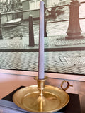 Vintage Brass Chamberstick Candleholder with Finger Ring