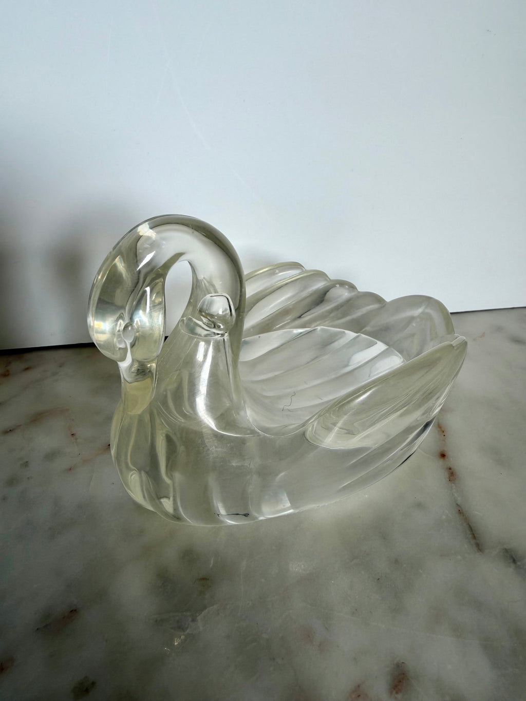 Vintage Acrylic Swan Dish