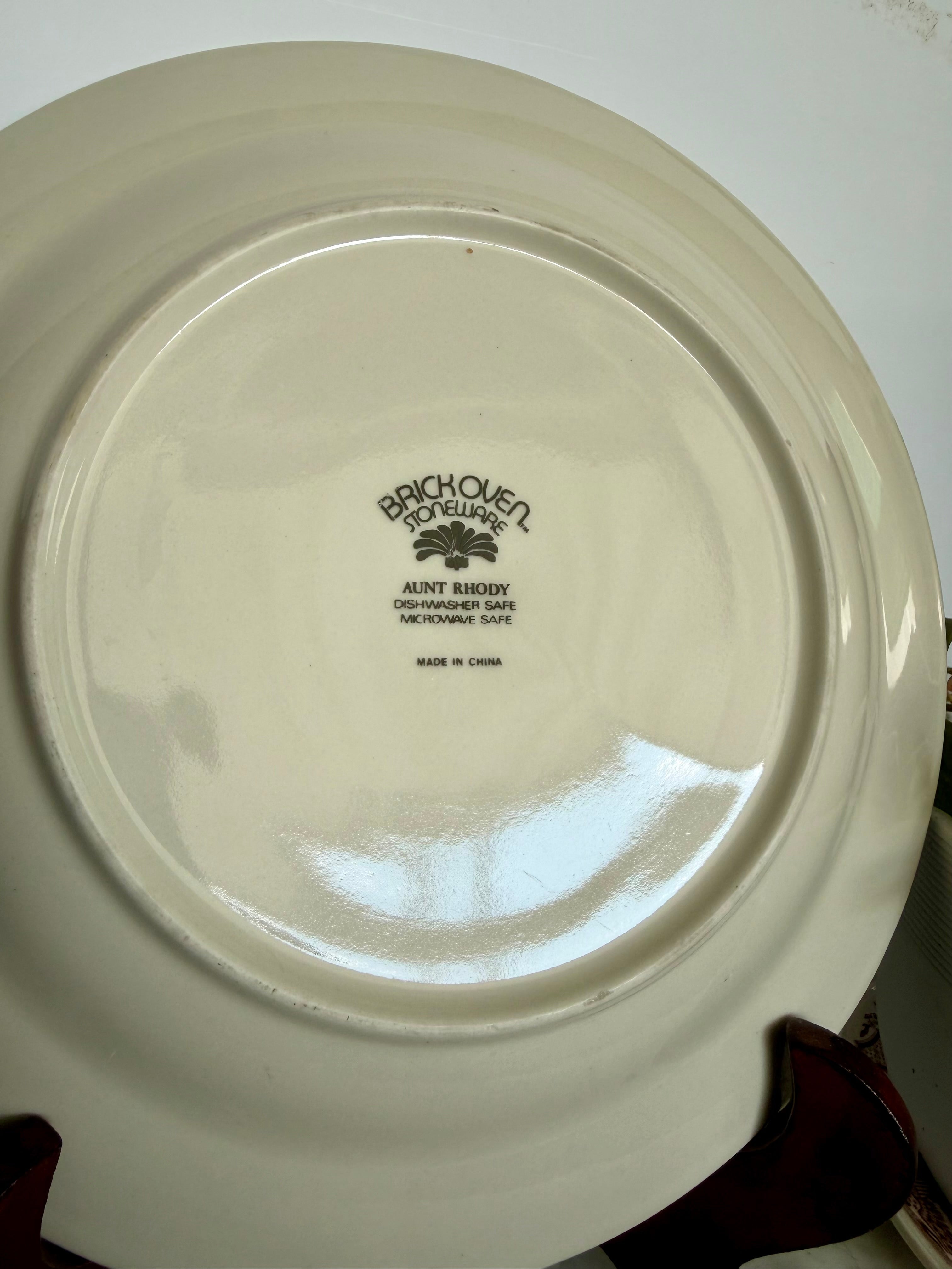 Brick Oven Stoneware "Aunt Rhody" Goose Dinner Plate