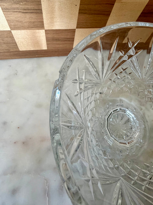 Crystal Footed Candy Dish with Lid