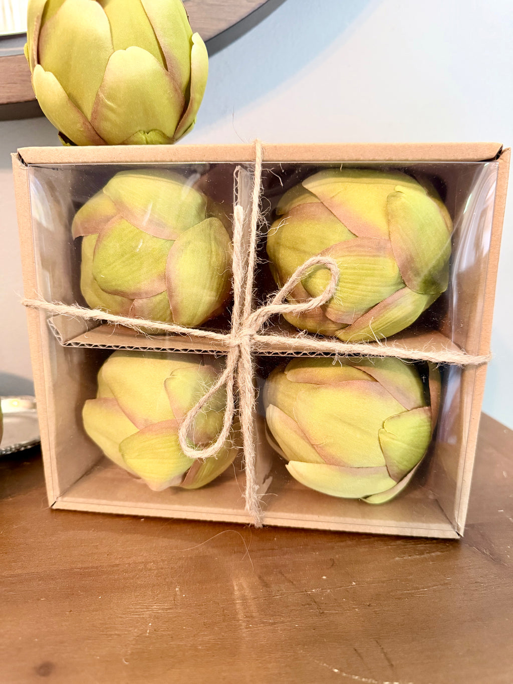 Faux Artichoke Decorative Balls – Set of 4