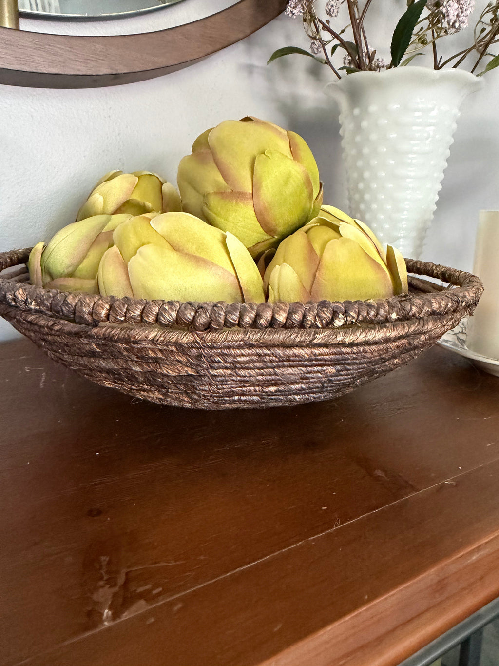 Bronze Woven Rope Dough Bowl