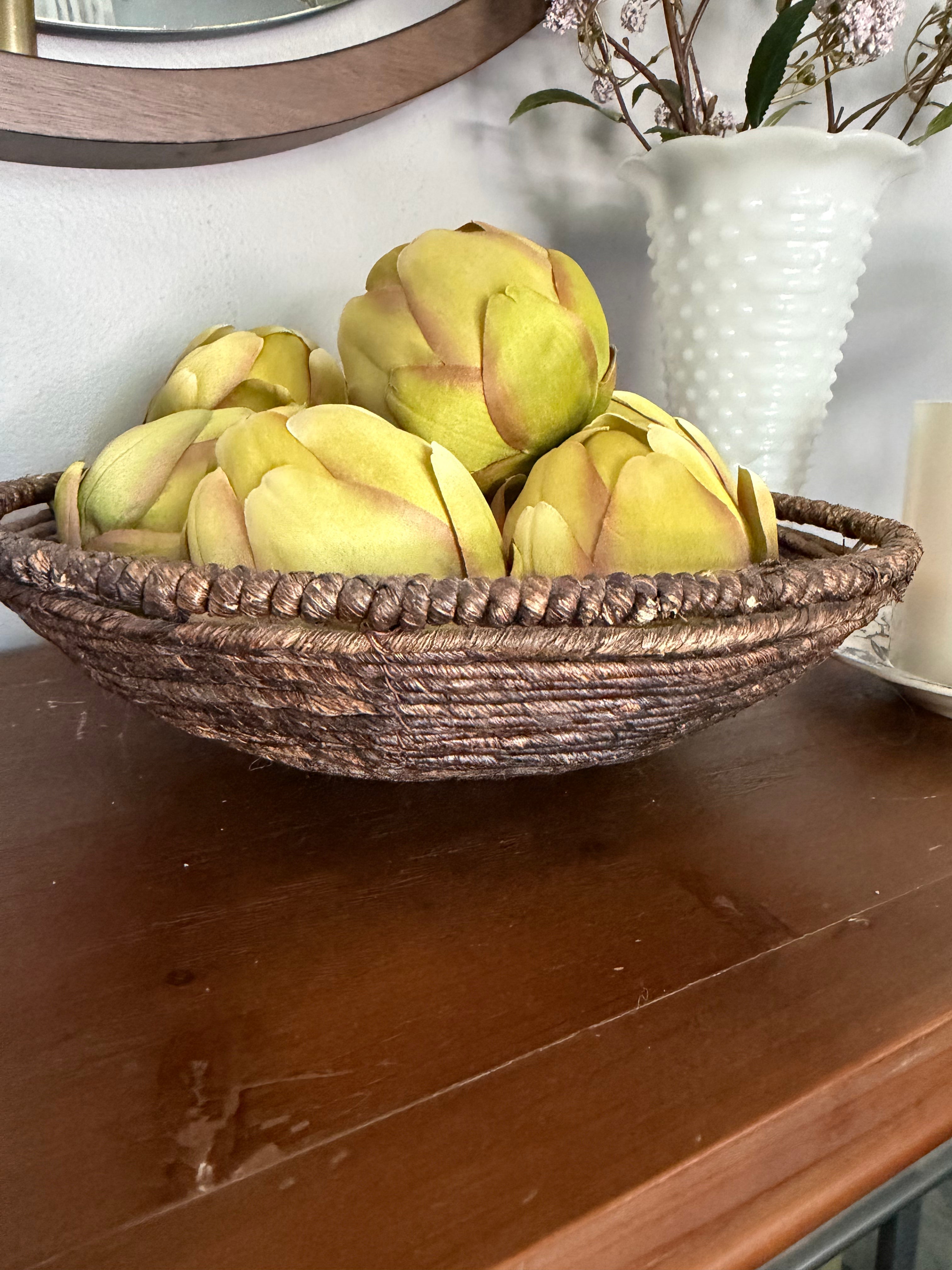 Bronze Woven Rope Dough Bowl