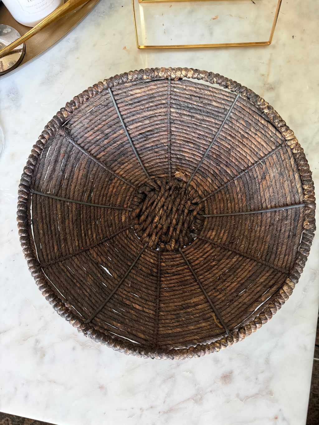 Bronze Woven Rope Dough Bowl
