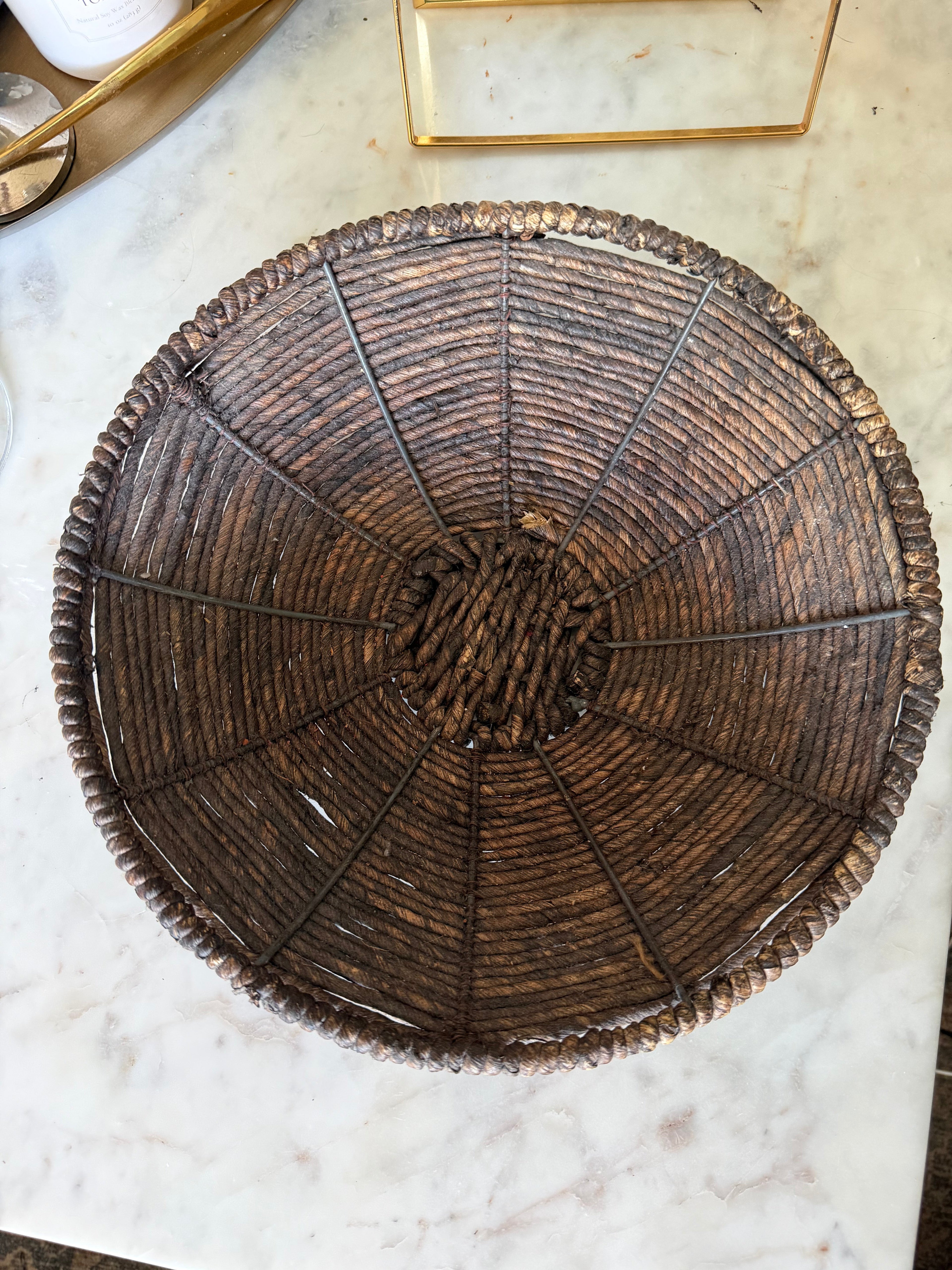 Bronze Woven Rope Dough Bowl