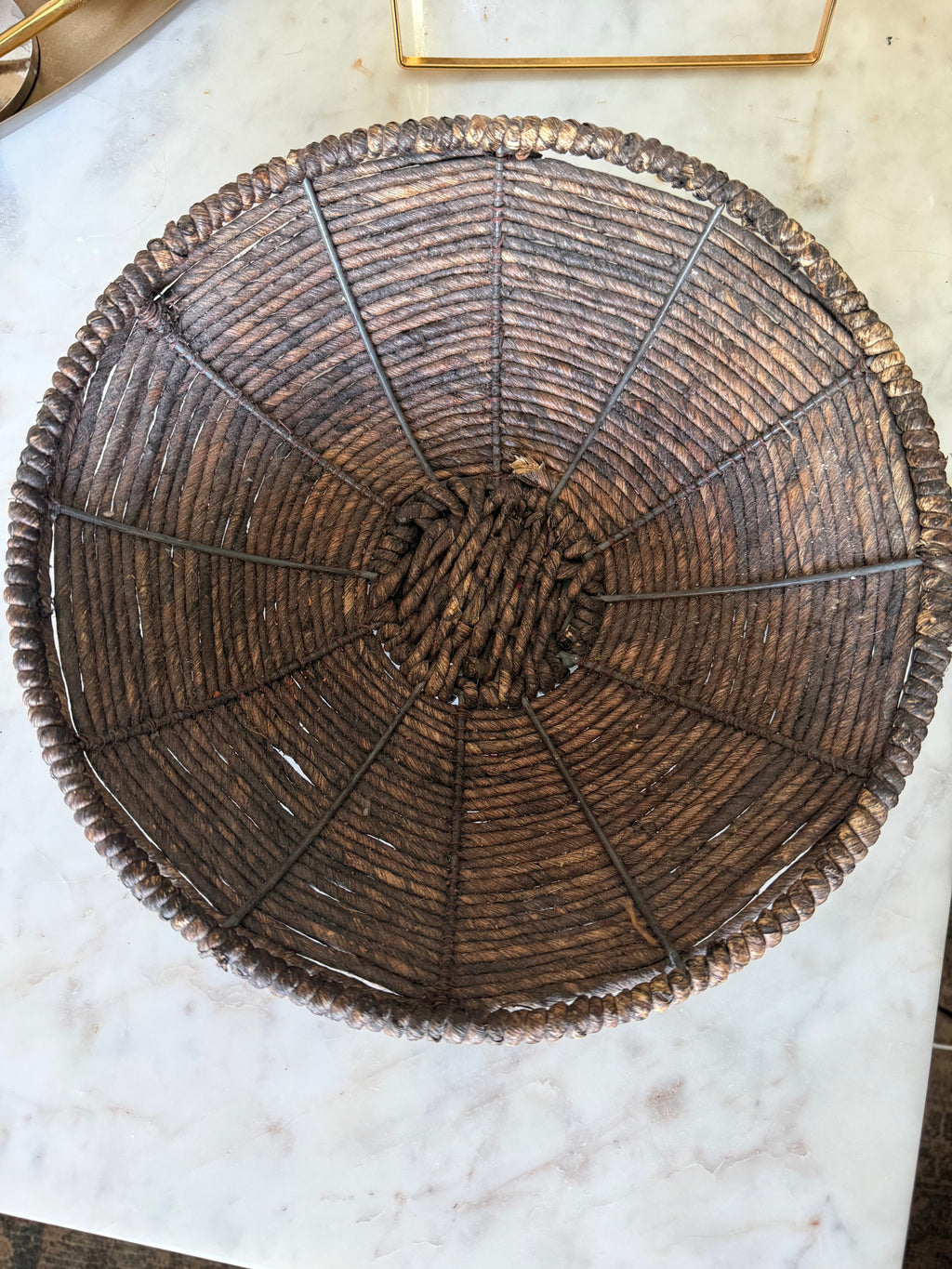 Bronze Woven Rope Dough Bowl