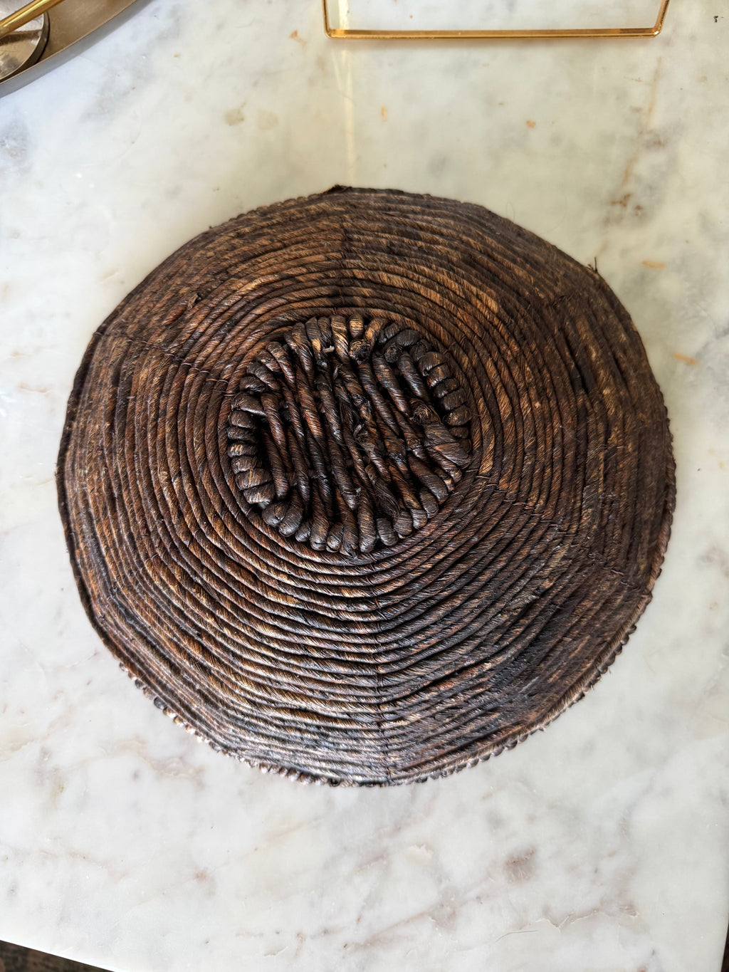 Bronze Woven Rope Dough Bowl