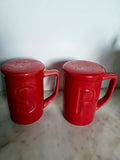 Red Ceramic Salt & Pepper Shaker Set
