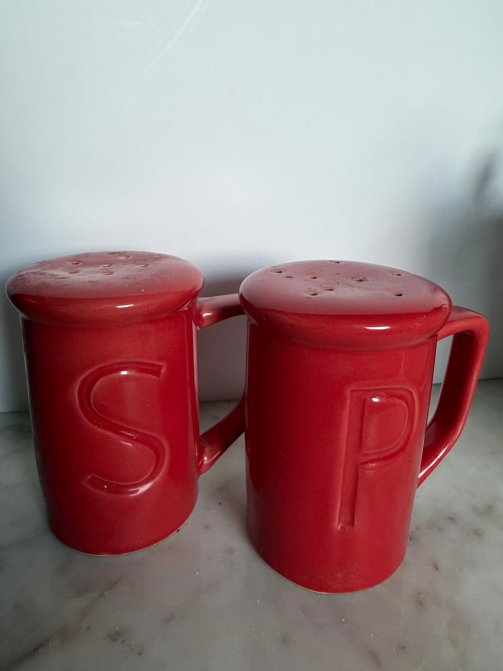 Red Ceramic Salt & Pepper Shaker Set