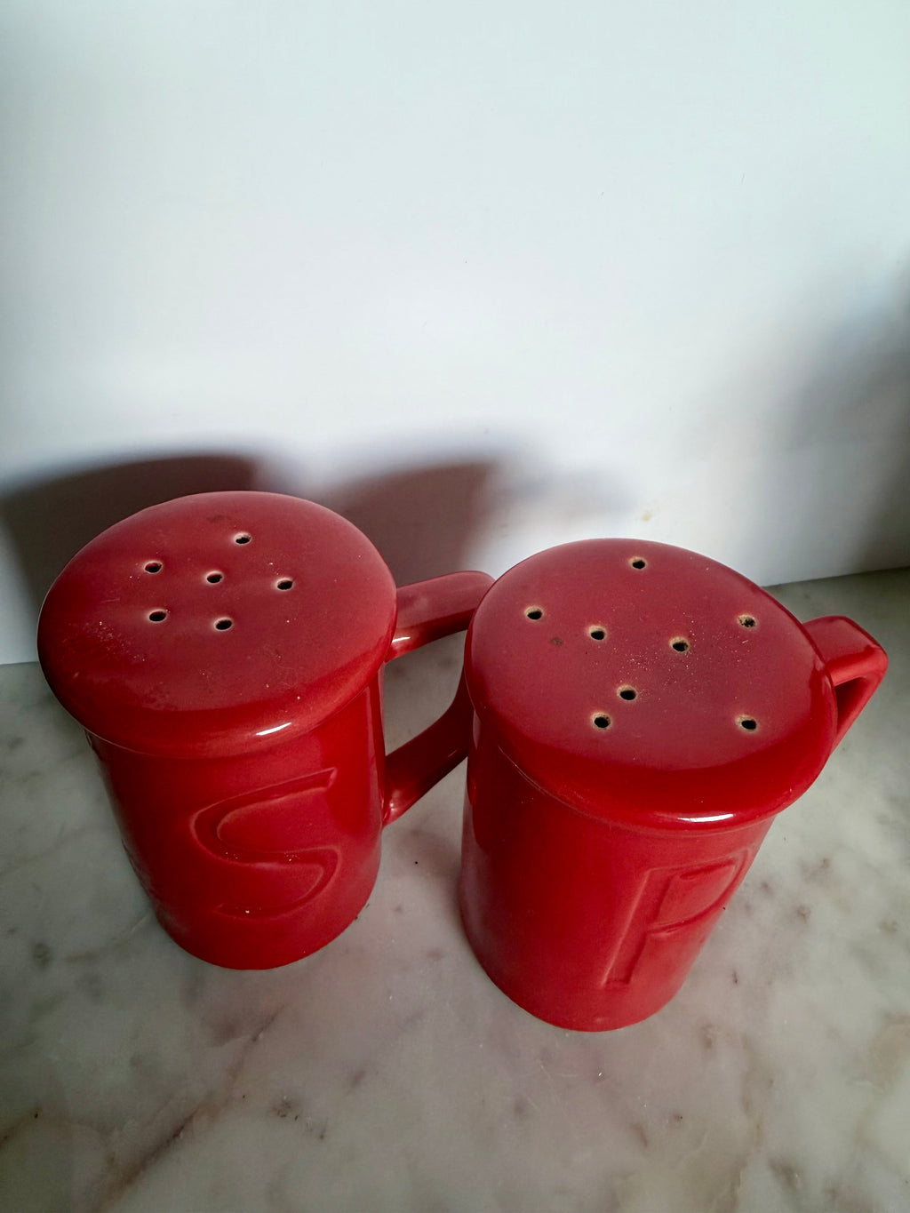 Red Ceramic Salt & Pepper Shaker Set